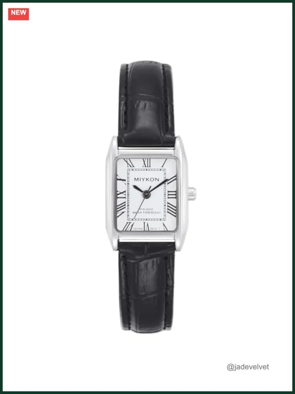Women's Dainty Vintage Tank Watch Genuine Leather Water Resistant Square Case